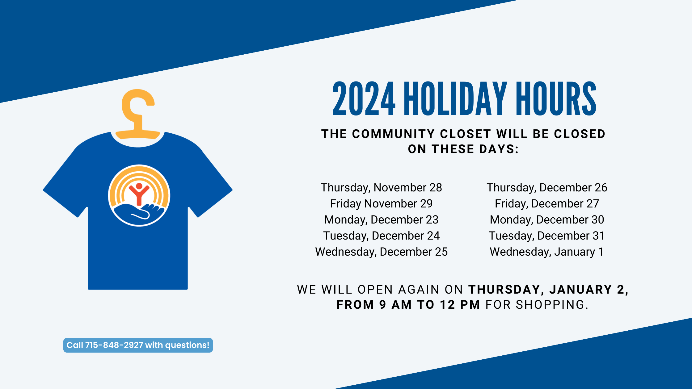 2024 holiday hours