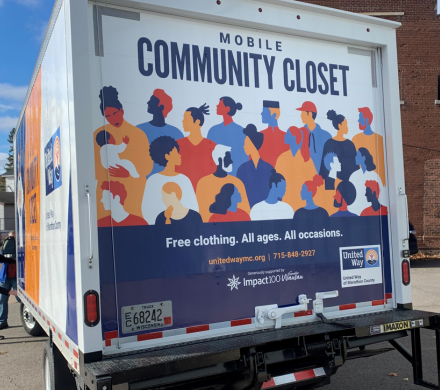 Back of the closet truck. 
